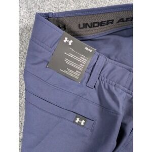 Under Armour Drive Golf Pants Mens 36/30 Navy Blue Performance Elastic Waist NWT